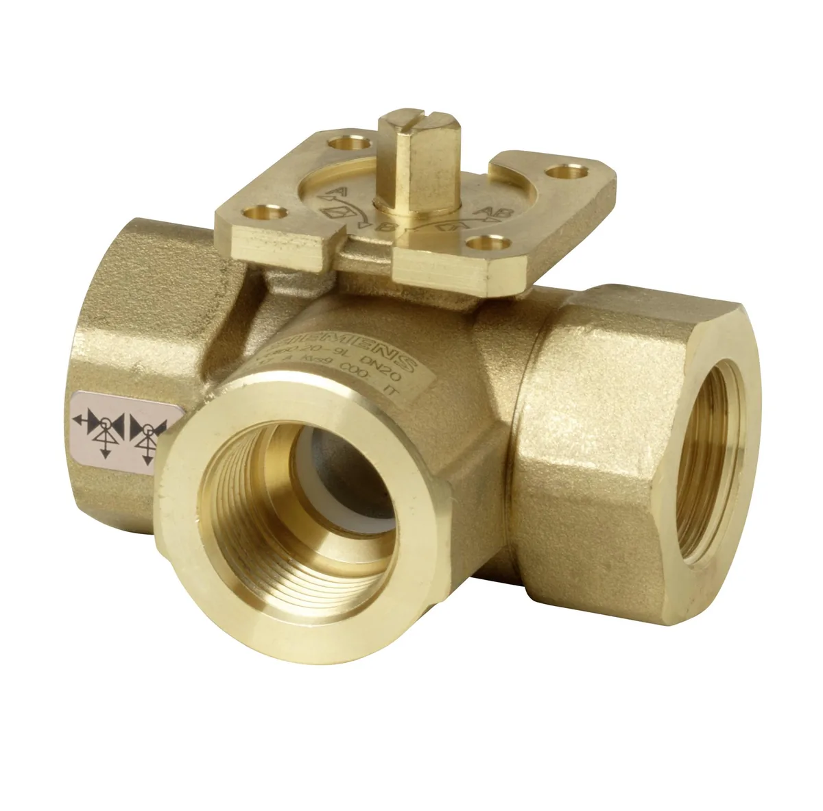 Клапан 3-ходовый муфтовый Siemens VBI60.15-12T